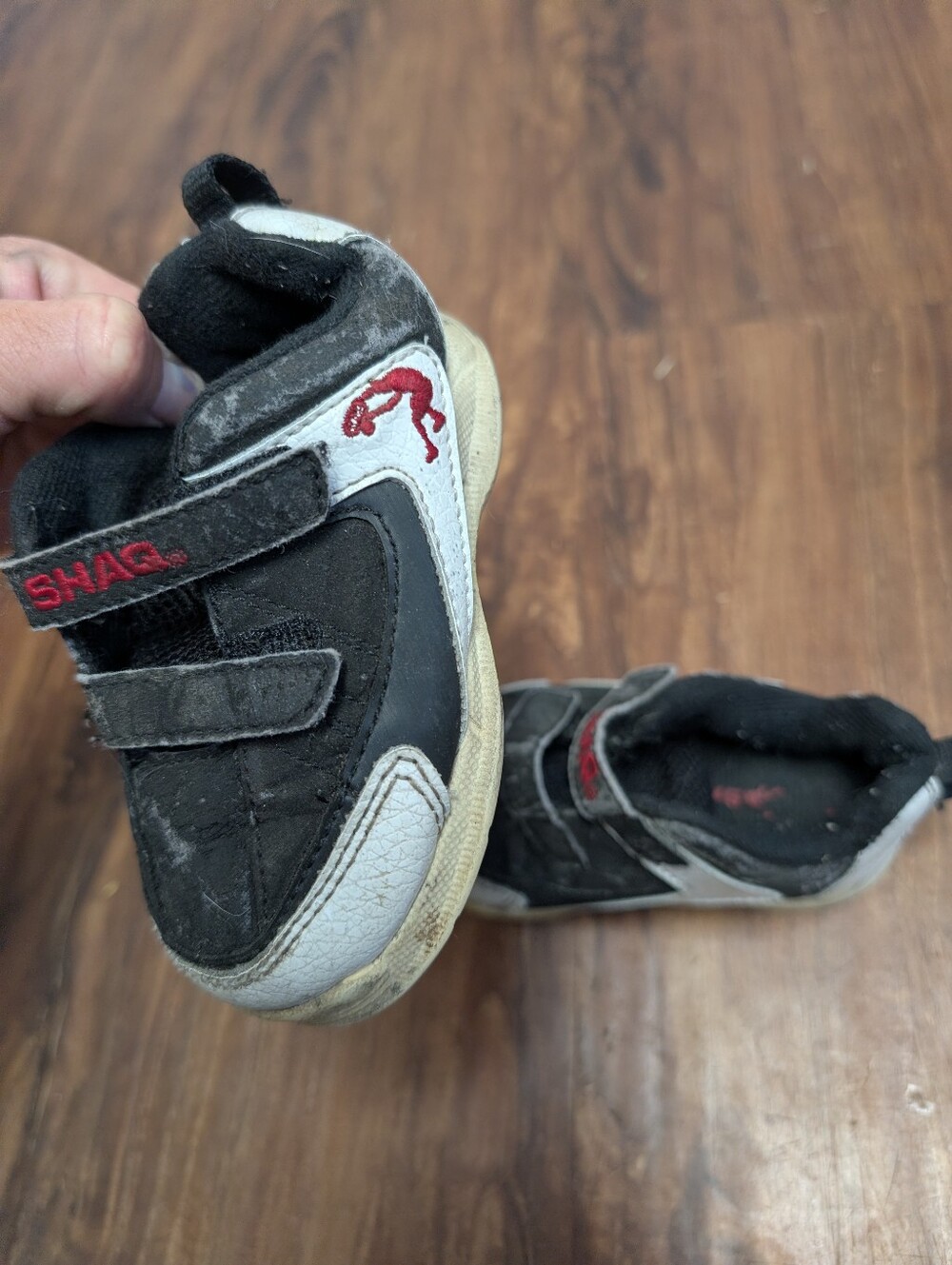 Vintage SHAQ Toddler Sneakers 4 Black Ted Basketball Velcro Americana Nostalgia